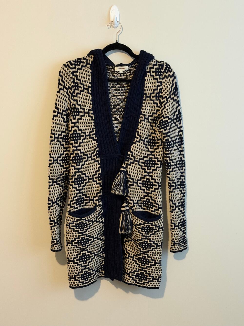 Anthropologie Fiets Voor 2 Cardigan Sweater Small Artistic Boho